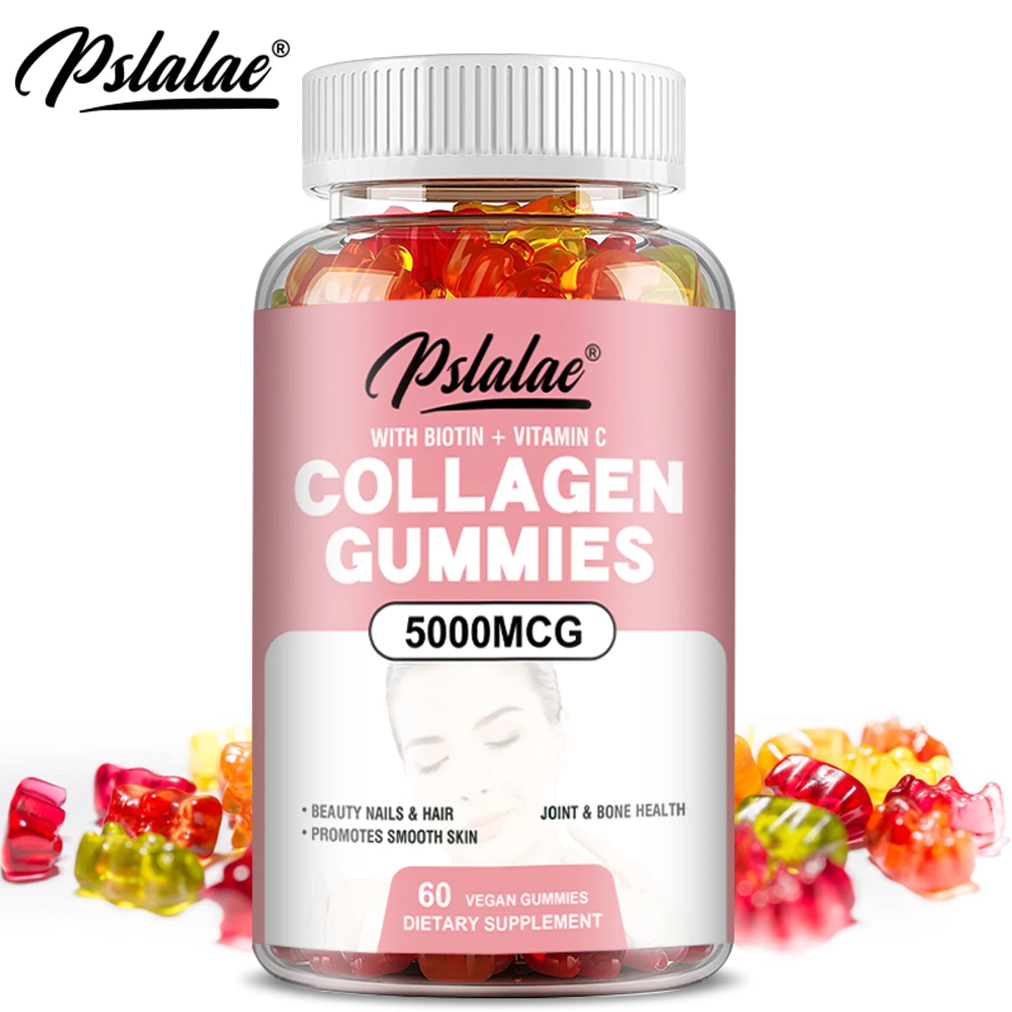 Collagen Gummies - with Biotin, Vitamin C - Supports Healthy Hair, Skin and Nails - 60 Gummies