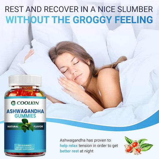 Ashwagandha - Relieve Stress, Improve Mood, Help Sleep and Enhance Cognitive Abilities, Immune Support - 60 Gummies