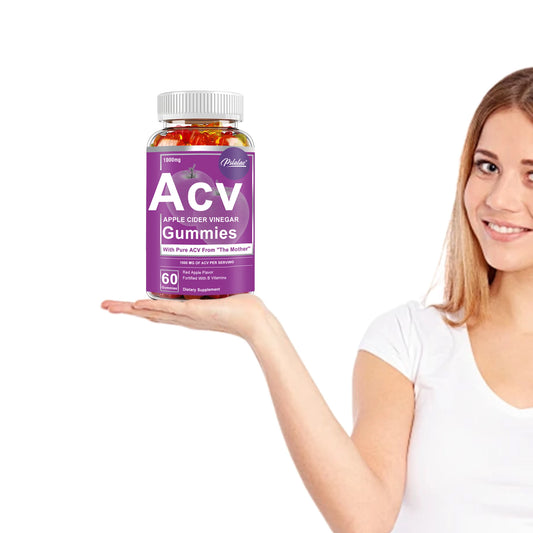 Apple Cider Vinegar Gummies - Supports Weight Management and Relieves Stress and Anxiety - 60 Gummies